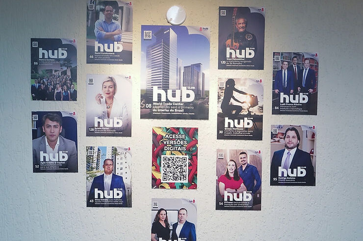 Revista Hub Club é lançada com celebração de parceria e estúdio de podcast inovador; veja fotos