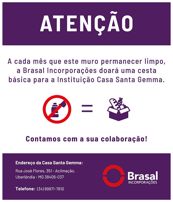 Brasal Incorporações lança campanha para evitar pichações em prol de uma cidade mais limpa