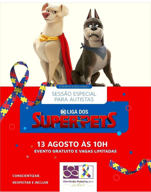 Uberlândia Shopping promove mais uma sessão gratuita de cinema exclusiva para autistas