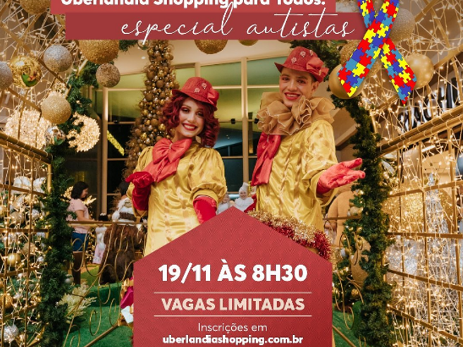 Uberlândia Shopping tem programação de Natal especial para crianças autistas