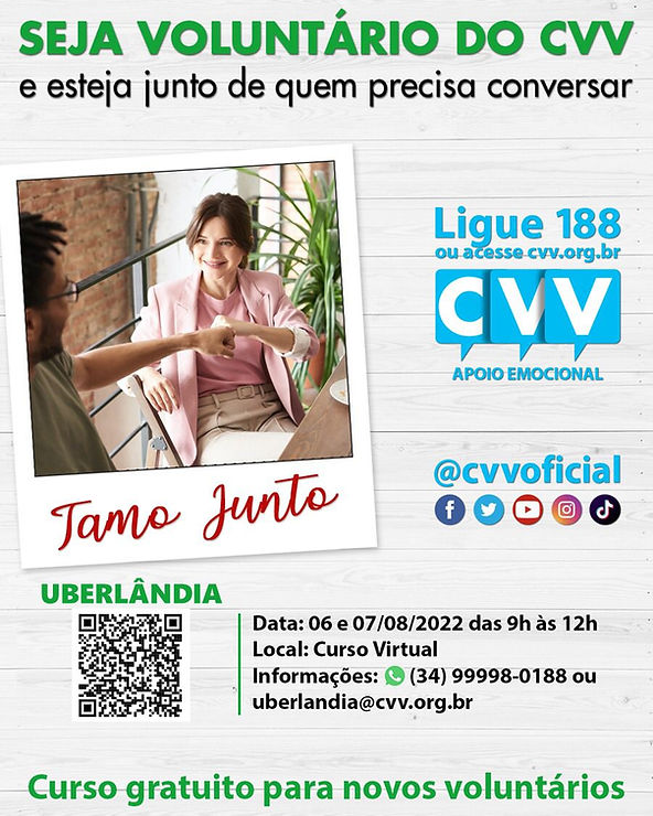 CVV abre inscrições para curso preparatório de novos voluntários
