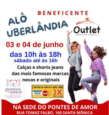 Pontes de Amor realiza mais um outlet beneficente de marcas famosas