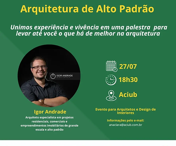“Arquitetura de Alto Padrão” é tema de palestra gratuita esta semana