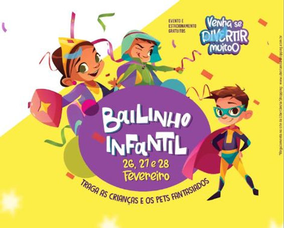 Uberlândia Shopping promove ´Bailinho Infantil´ com concurso de fantasia para crianças e pets