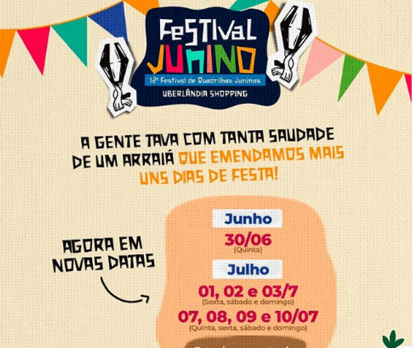 Uberlândia Shopping realiza Festival Junino com oito dias de festança
