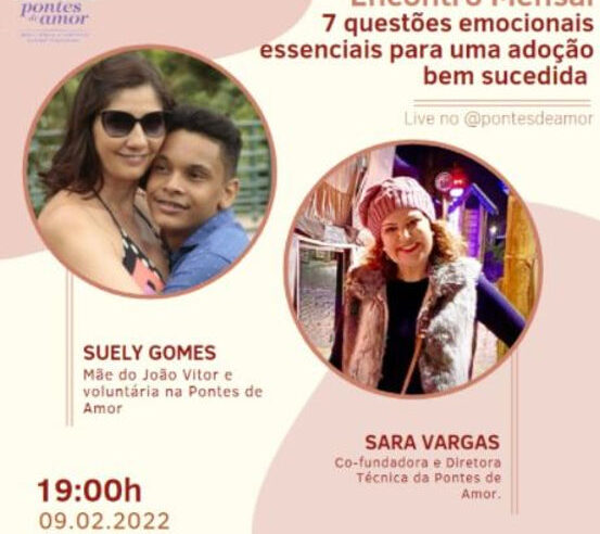 Pontes de Amor promove debate sobre questões emocionais essenciais para uma adoção bem-sucedida