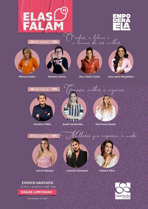 Uberlândia Shopping dá voz às mulheres e promove talk shows exclusivos