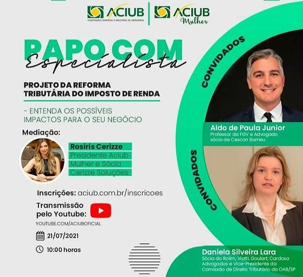 Aciub promove evento online sobre os impactos da reforma tributária para o empreendedor
