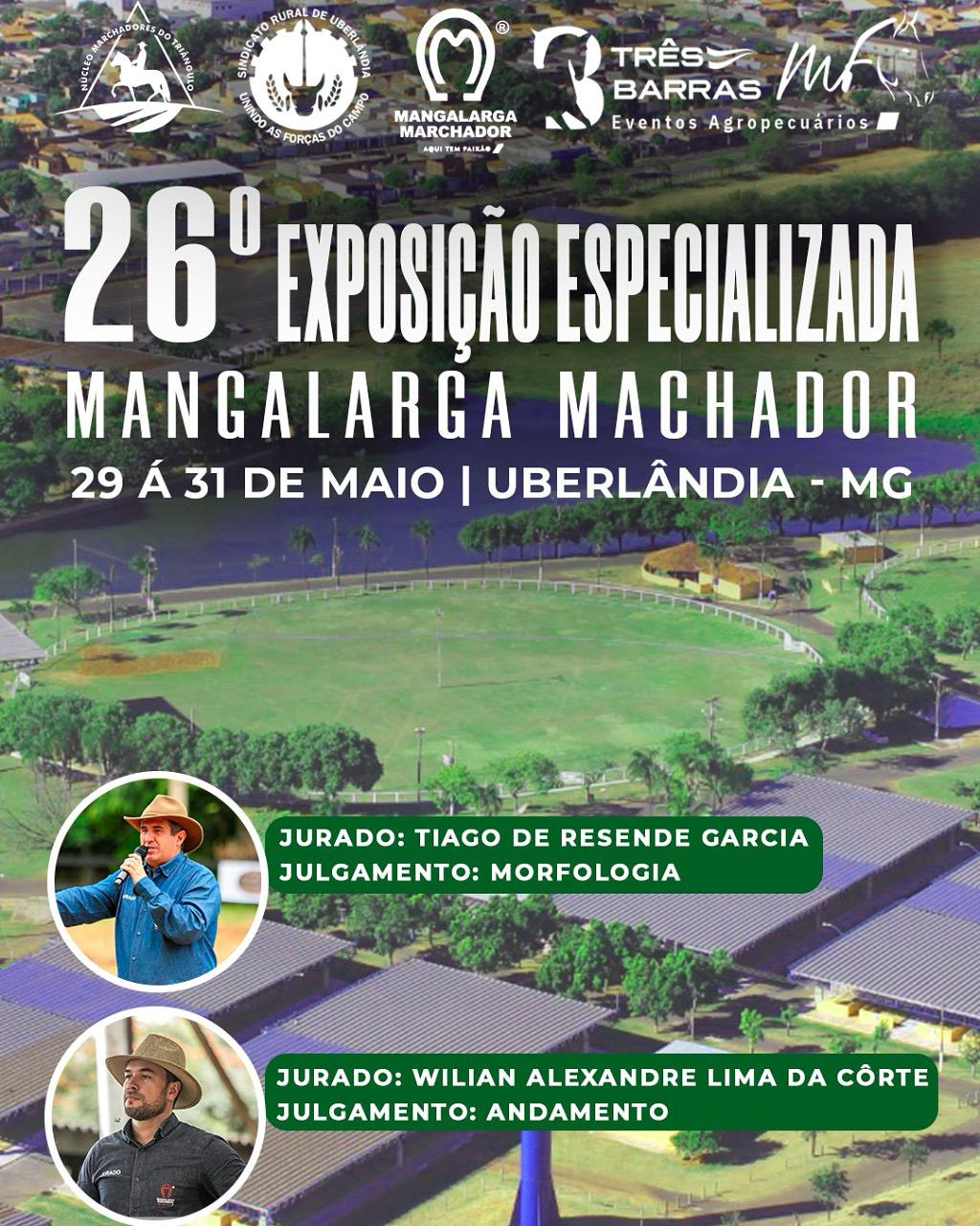 Uberlândia sedia 26ª Exposição Especializada do Mangalarga Marchador entre os dias 29 e 31 de maio