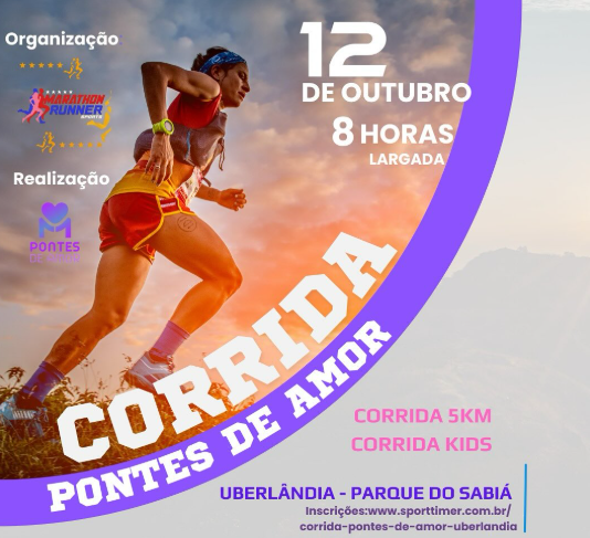 Corrida Pontes de Amor une esporte e solidariedade no Parque do Sabiá