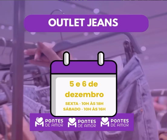 Pontes de Amor realiza último Outlet Jeans do ano com mais de 1.500 peças