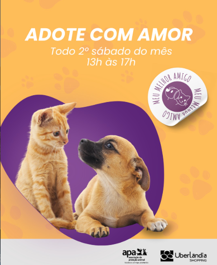 Todos os pets da feira de adoção no Uberlândia Shopping foram apadrinhados 